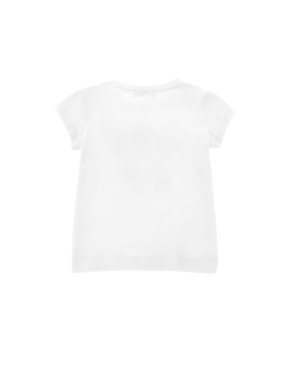 T-shirt bambina con Bambi in strass e stampa floreale