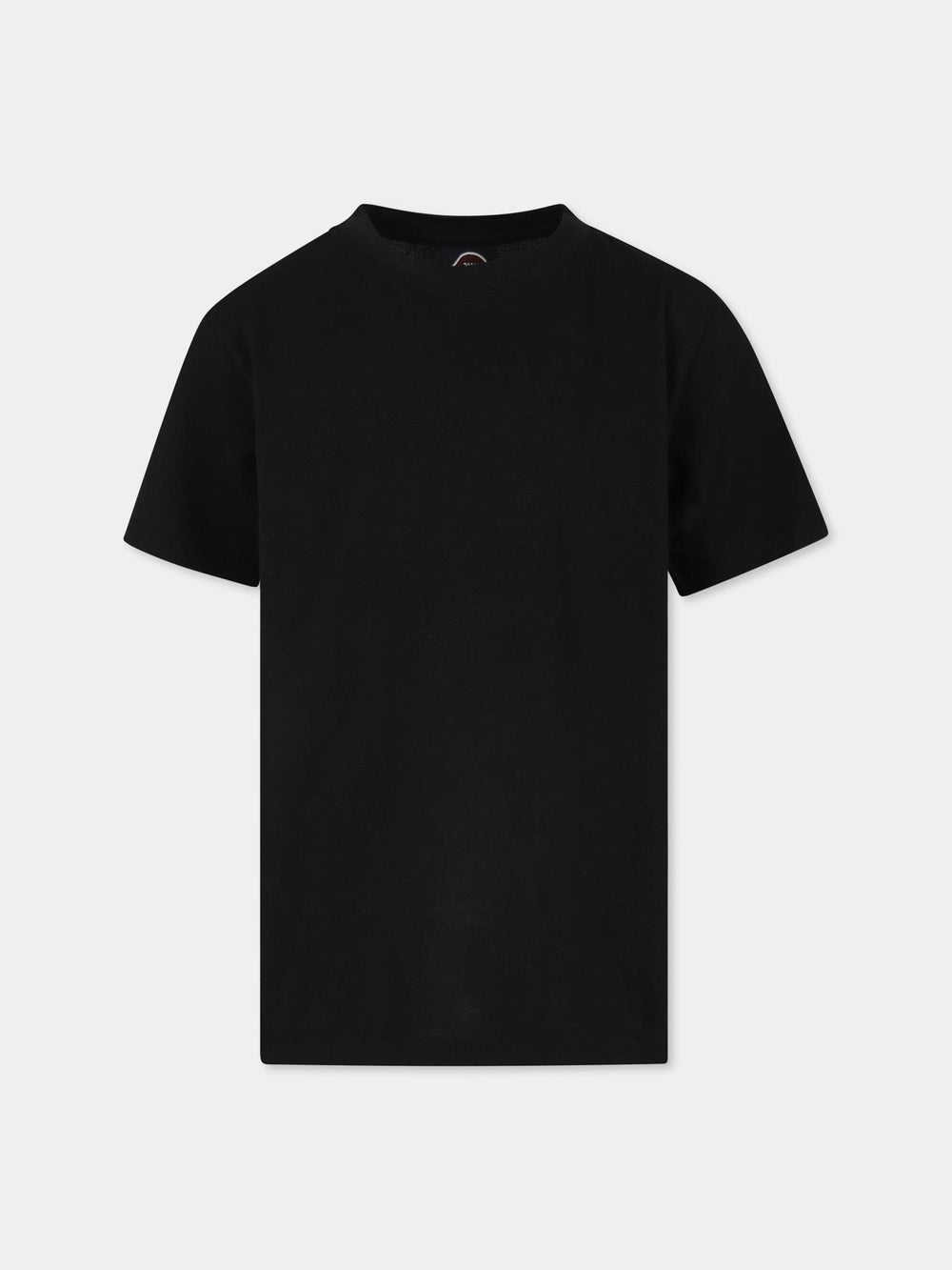 T-shirt nera con logo gommato