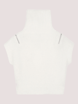 Maglione per bambina Dkny Kids bianco con collo alto D62382 /117 DKNY 