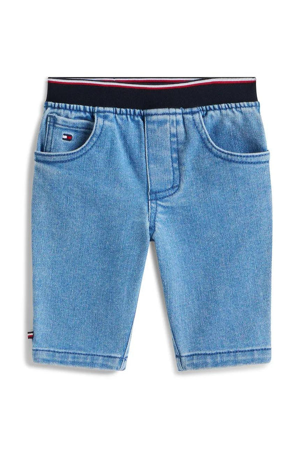 Bermuda in denim con vita elasticizzata Tommy Hilfiger KN0KN01951 /1A4 TOMMY HILFIGER 