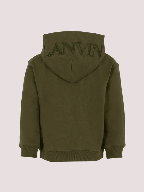 Felpa verde per bambino con logo<BR/><BR/> N30314 /665 LANVIN 