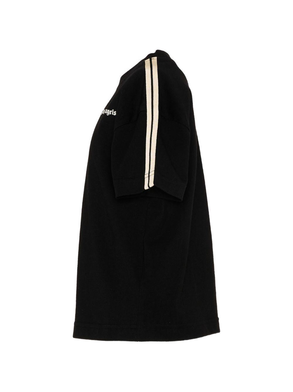 T-shirt con logo stampato sul petto e bande in gros-grain avorio sulle maniche PBAA011S26JER001 /110 PALM ANGELS 