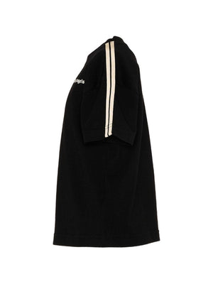 T-shirt con logo stampato sul petto e bande in gros-grain avorio sulle maniche PBAA011S26JER001 /110 PALM ANGELS 