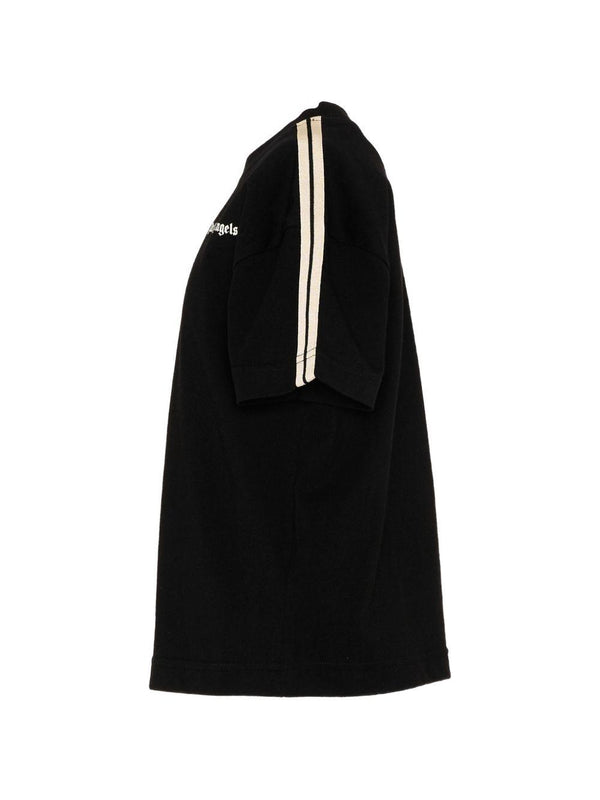 T-shirt con logo stampato sul petto e bande in gros-grain avorio sulle maniche PBAA011S26JER001 /110 PALM ANGELS 