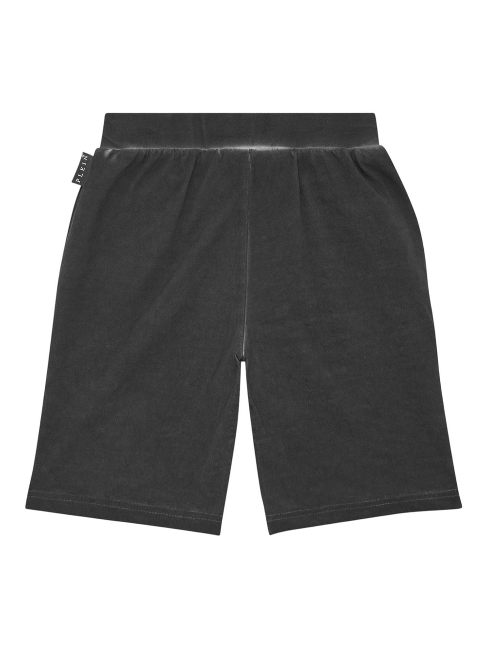 Shorts bambino neri con logo bianco e coulisse
