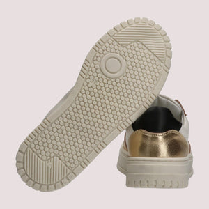 Sneakers basse con inserti metallici gold/butter F4A9 E0521 0092 /B070 ELISABETTA FRANCHI La Mia Bambina 