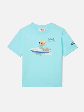 T-shirt denver jr con ricamo vita smeralda DNV0001 /02353L MC2 SAINT BARTH 