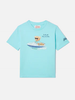 T-shirt denver jr con ricamo vita smeralda