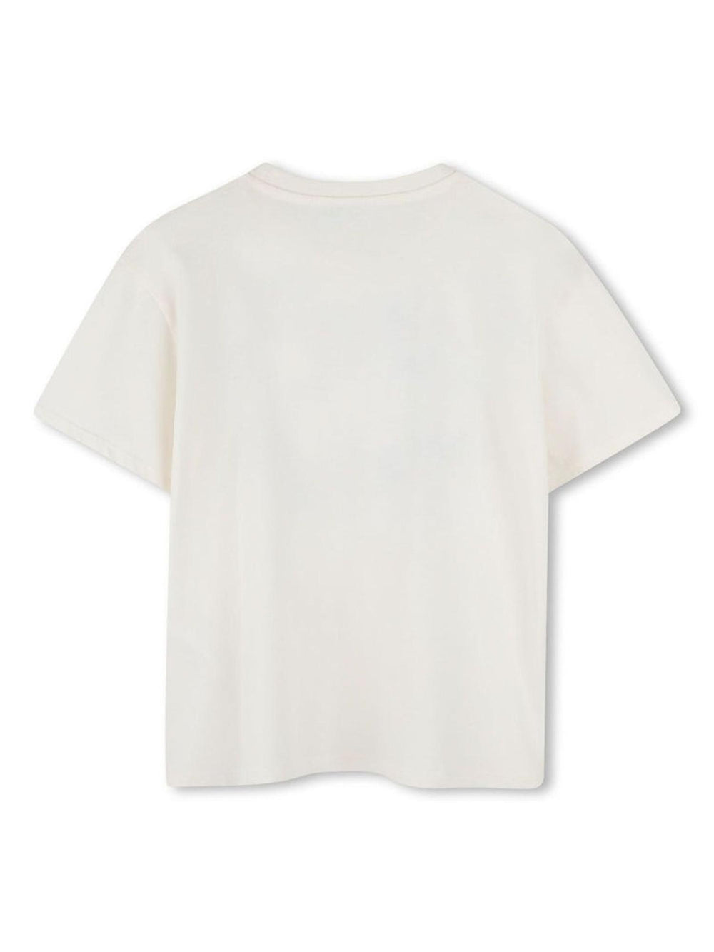 T-shirt bambina écru con logo