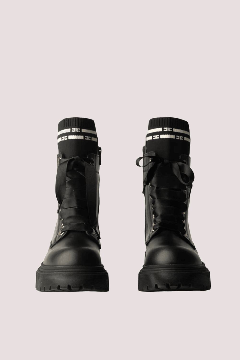 Tronchetti con inserto logato black F4A5 E0422 1316 /930 ELISABETTA FRANCHI La Mia Bambina 