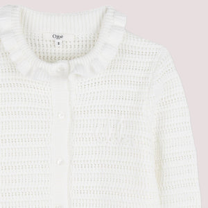 Cardigan con logo ricamato C21234 /117 CHLOE 