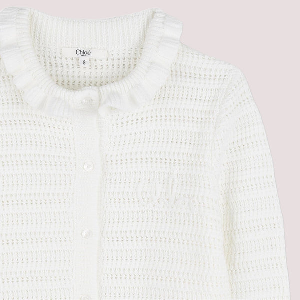 Cardigan con logo ricamato C21234 /117 CHLOE 