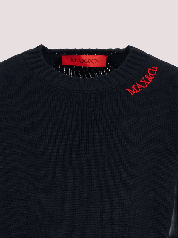 Maglione blu per bambina con logo MX0251 MX043 /MX853 MAX&CO 