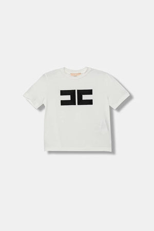 T-shirt con logo cc a contrasto EFTS262 JE006 /0185 ELISABETTA FRANCHI La Mia Bambina 