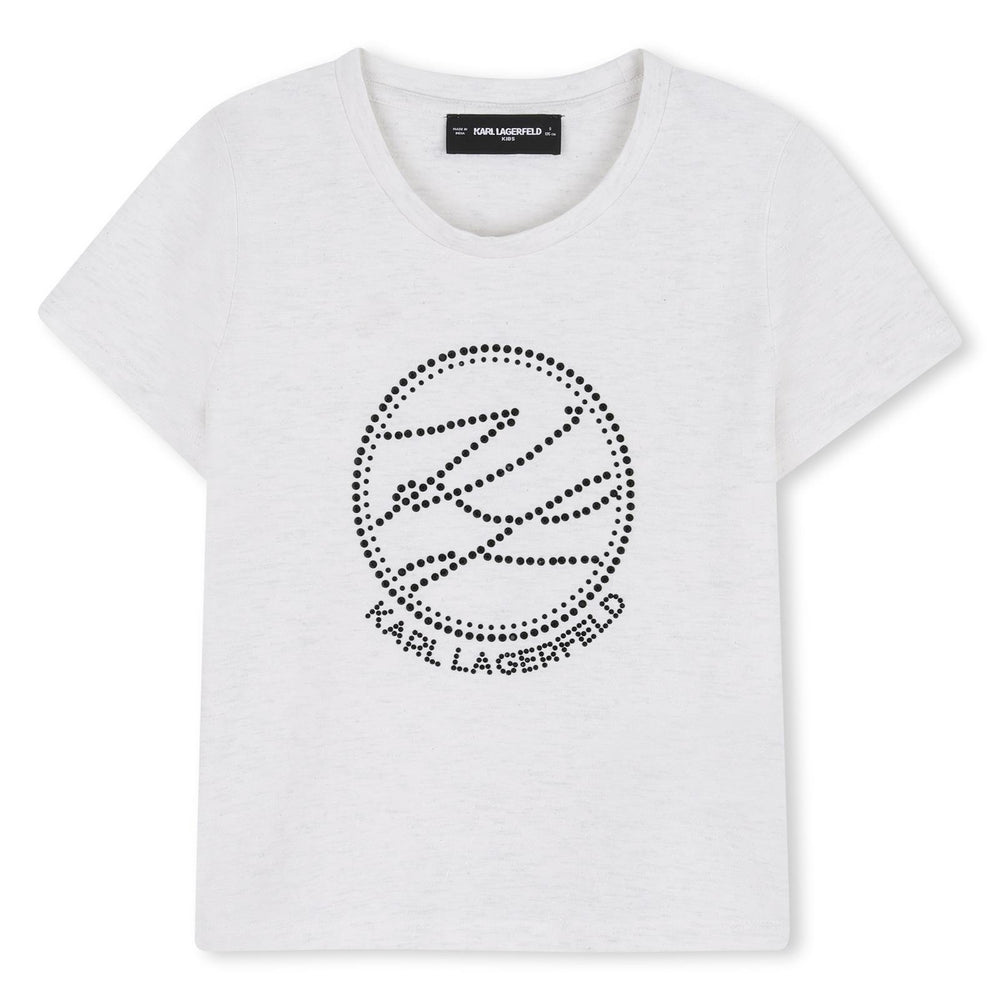 T-shirt con logo in strass Z31159 /M31 KARL LAGERFELD 