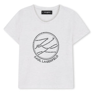 T-shirt con logo in strass Z31159 /M31 KARL LAGERFELD 