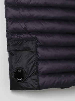 Giubbino bambino blu navy in nylon con zip e tasche