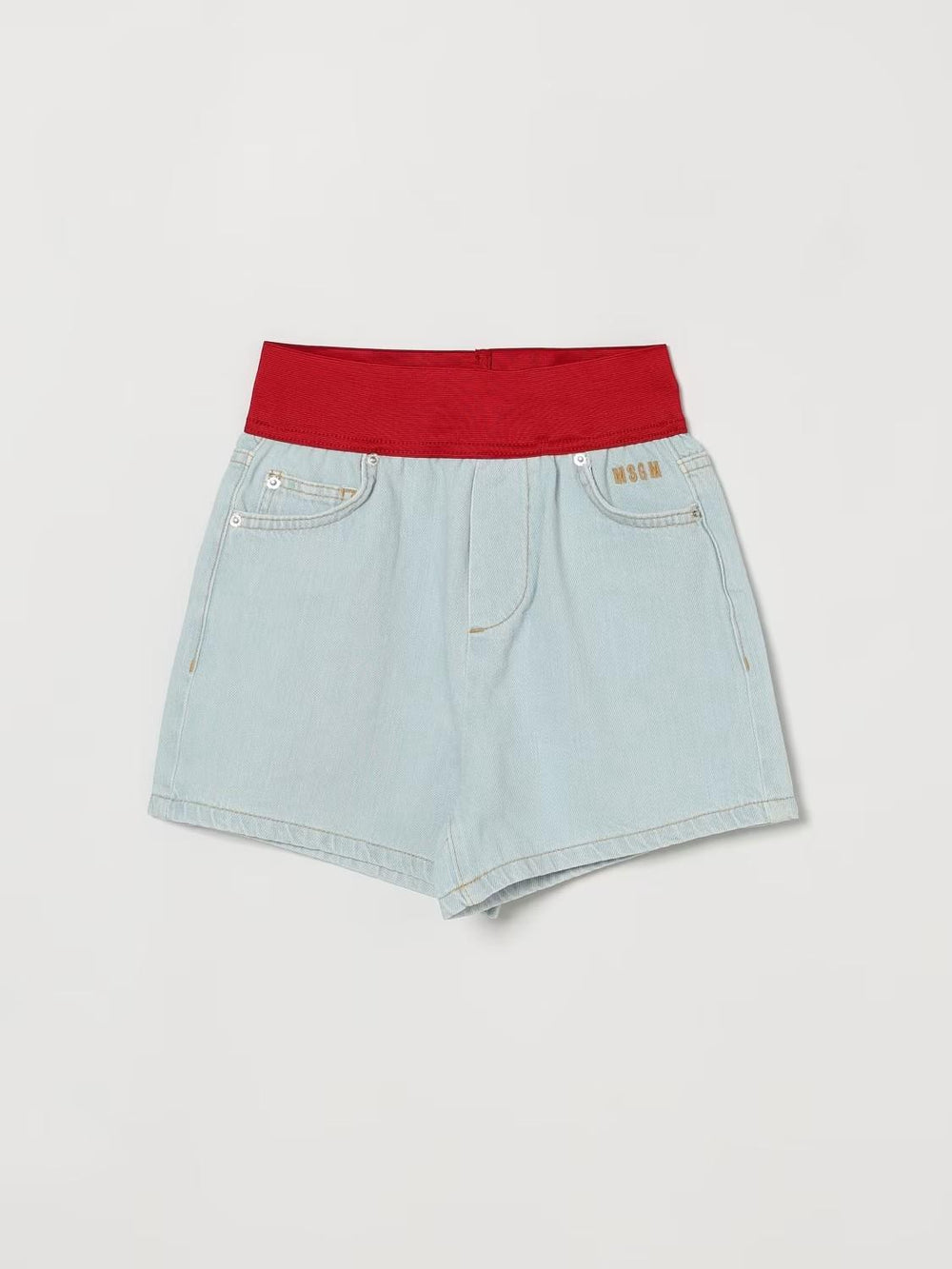 Shorts con  elastico in vita  rosso S6MSJGSH039 /126 MSGM KIDS 