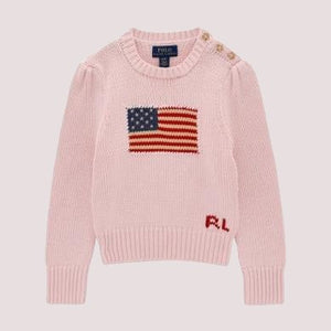 Maglione girocollo in cotone con bandiera 313668609 /3 RALPH LAUREN 