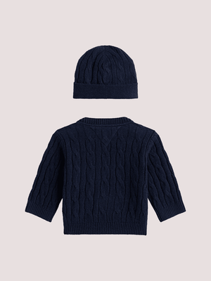 Completo maglia e cappellino in maglia Tommy Hilfiger KN0KN02158 /C1G TOMMY HILFIGER 