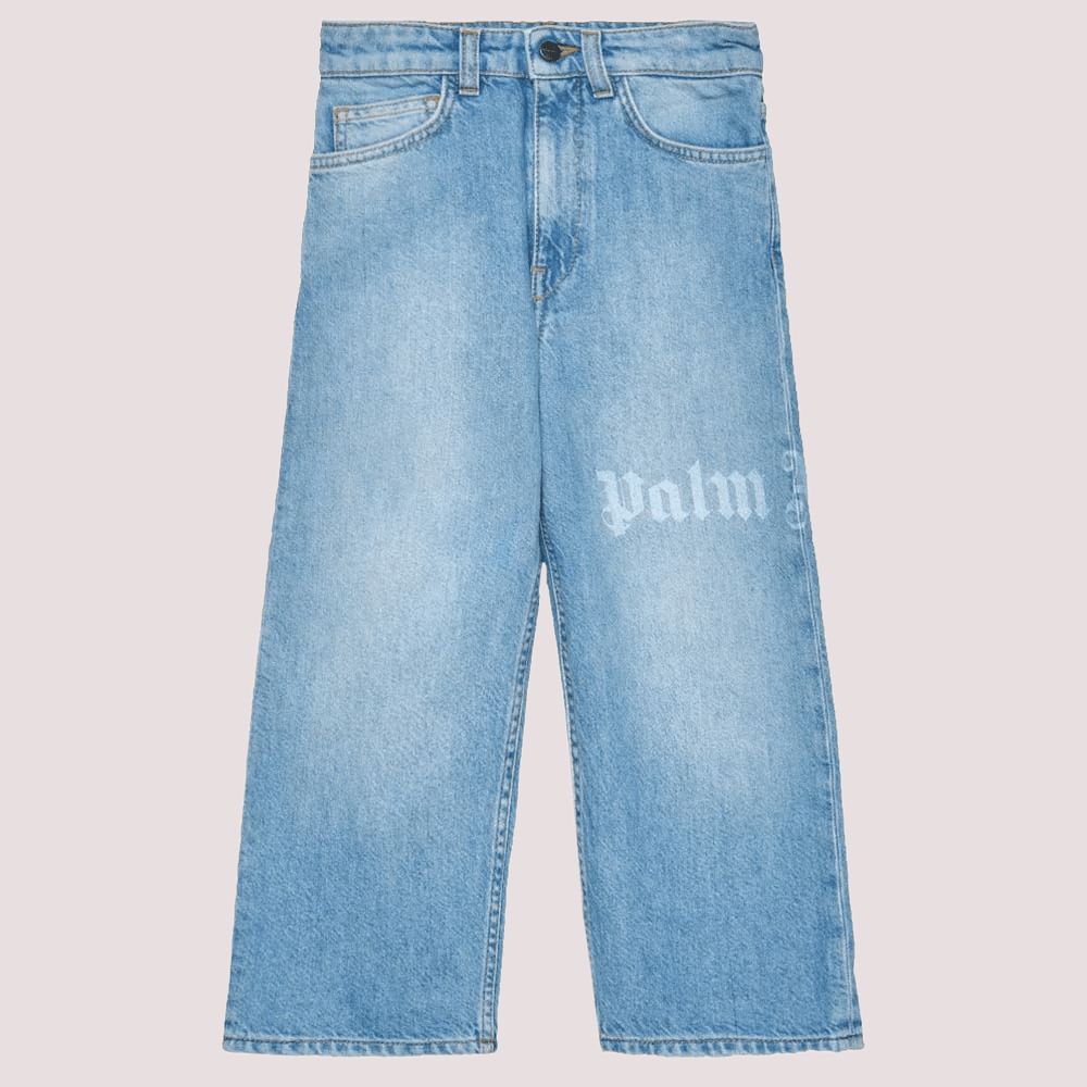 Pantalone in denim con logo stampato PBYB009S26DEN001 /50 PALM ANGELS 