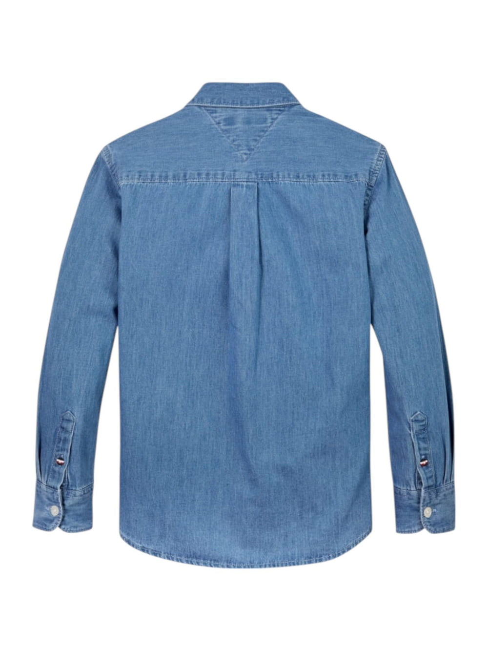 Camicia bambino denim a maniche lunghe in cotone biologico