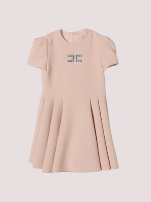 Abito con logo in strass EFAB666 GA022 /C036 ELISABETTA FRANCHI La Mia Bambina 