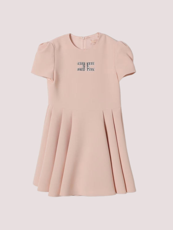 Abito con logo in strass EFAB666 GA022 /C036 ELISABETTA FRANCHI La Mia Bambina 