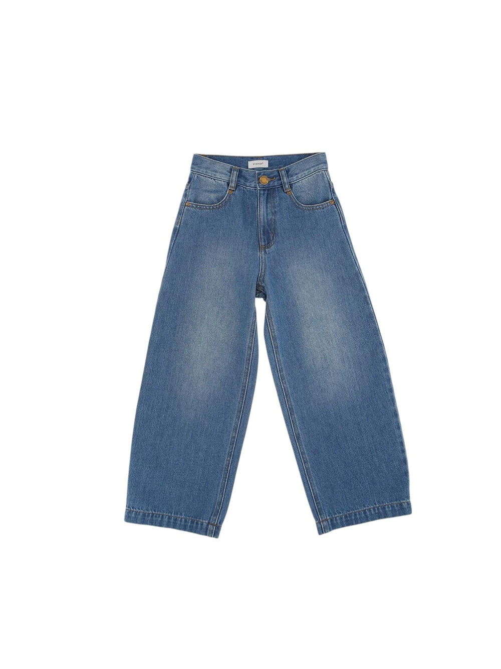 Jeans bambina wide leg in denim blu