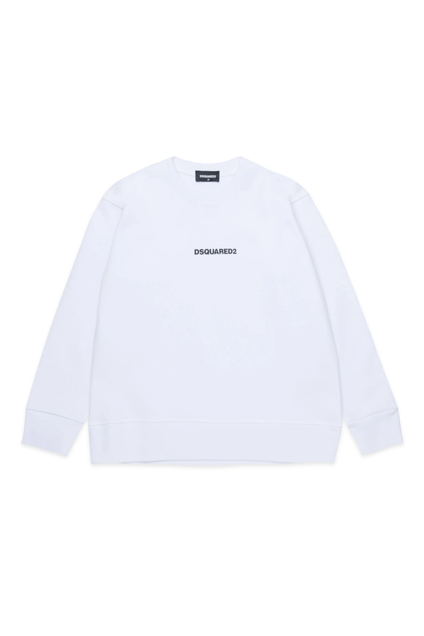 Felpa in cotone con logo DQ2739 D0094 /DQ100 DSQUARED2 JUNIOR 
