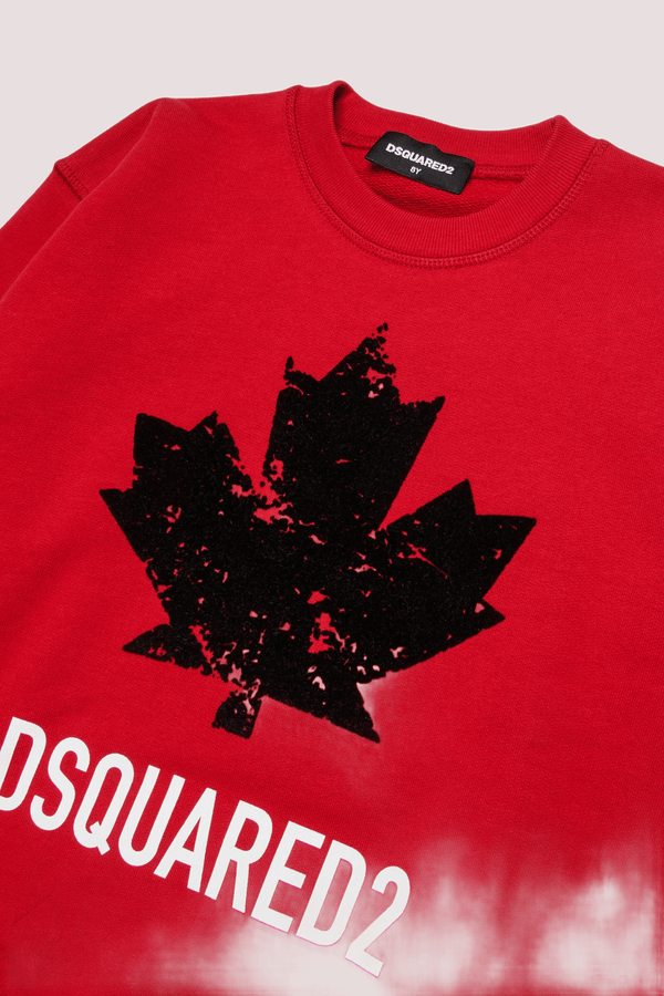 Felpa girocollo con logo Sport DQ3005 D00ZF /DQ423 DSQUARED2 JUNIOR 