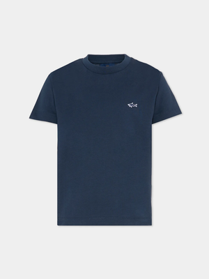 T-shirt con logo ricamato WUM004 LAA54 /42370 PAUL & SHARK 