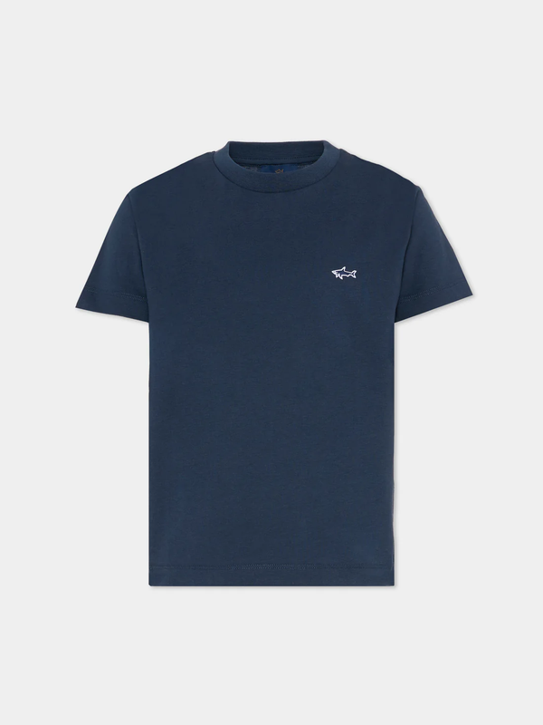 T-shirt con logo ricamato WUM004 LAA54 /42370 PAUL & SHARK 