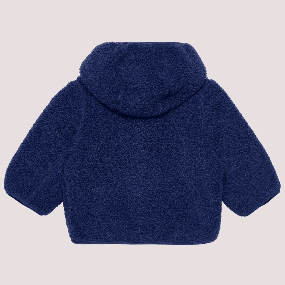 Ecopelliccia Janne blu per neonato con logo K41478W /B3L KWAY 