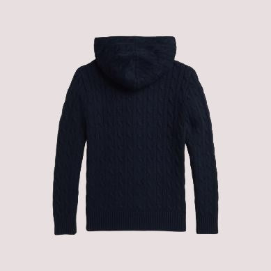 Maglione in cotone con cappuccio e zip intera 323951123 /1 POLO RALPH LAUREN 