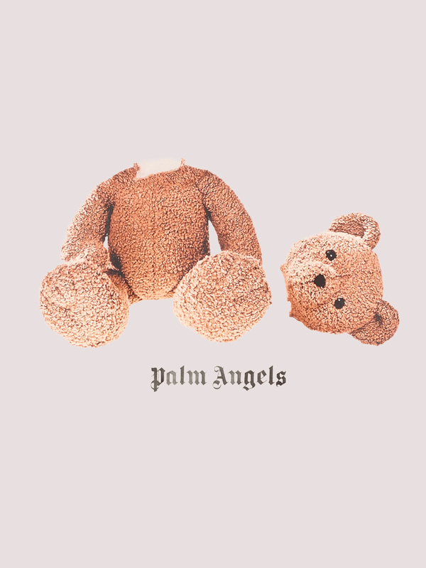 Felpa con stampa Teddy Bear PBBA012S26FLE002 /2 PALM ANGELS 