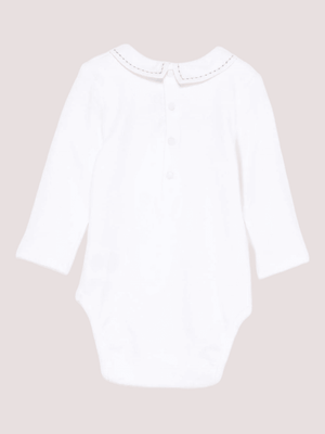 Tutina bianca con colletto alla Peter Pan CB11001 /1 Tartine et Chocolat 