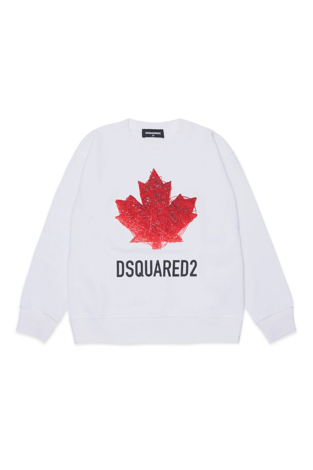 Felpa girocollo con logo DQ3193 D0AGW /DQ100 DSQUARED2 JUNIOR 
