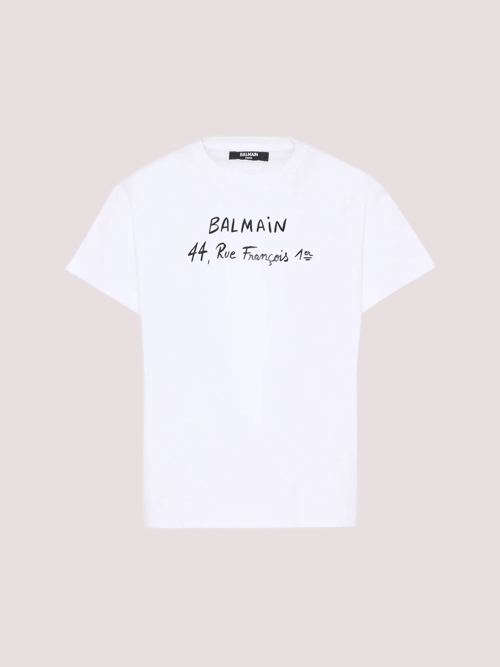 T-shirt con stampa BY8B11 Z3672 /100NE BALMAIN 