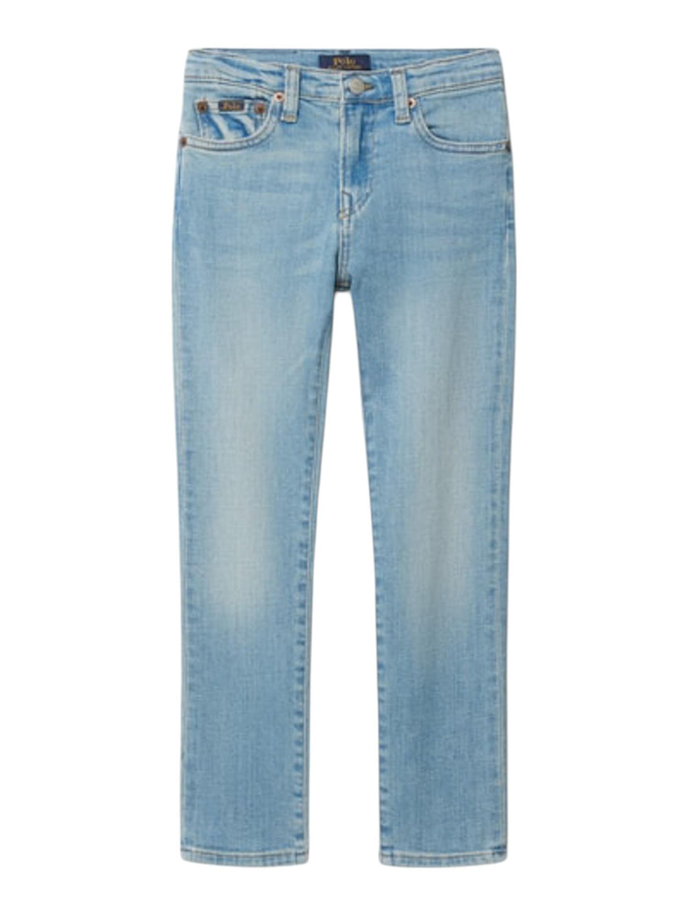 Jeans bambino blu chiaro in denim elasticizzato