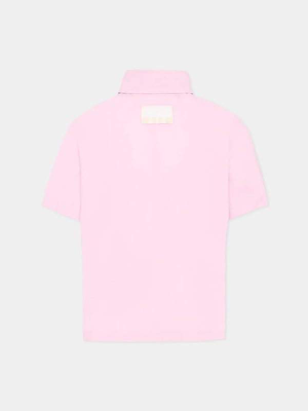 Camicia con logo a maniche corte S6MSJGSI163 /MS070 MSGM KIDS 