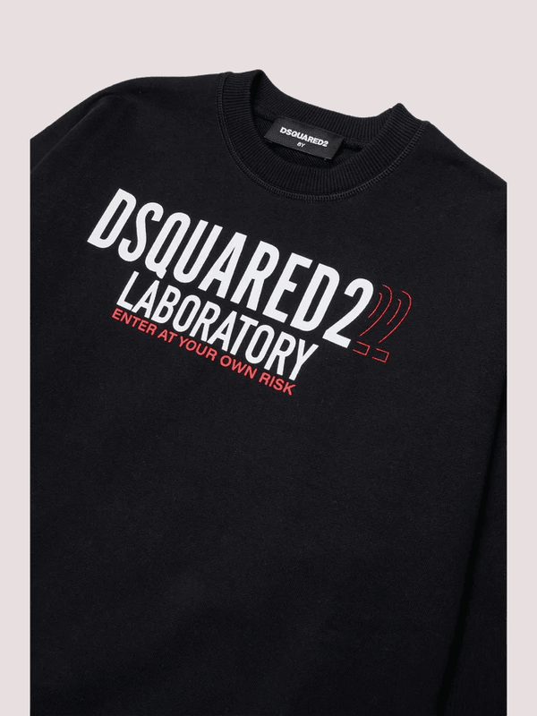 Felpa con logo avanti e dietro. DQ3006 D0ACC /DQ900 DSQUARED2 JUNIOR 