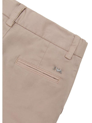 Pantalone bambino beige modello chino in cotone stretch