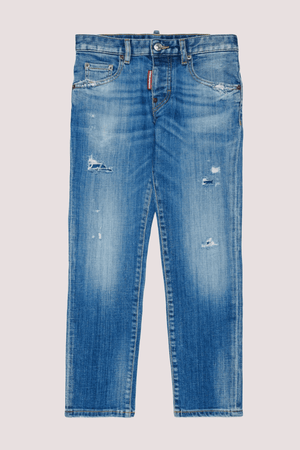 Jeans straight lavaggio blu chiaro - Stanislav DQ0731 D0AFN /DQ01 DSQUARED2 JUNIOR 
