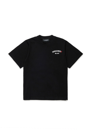 T-shirt girocollo con logo DQ3169 D0AAP /DQ900 DSQUARED2 JUNIOR 