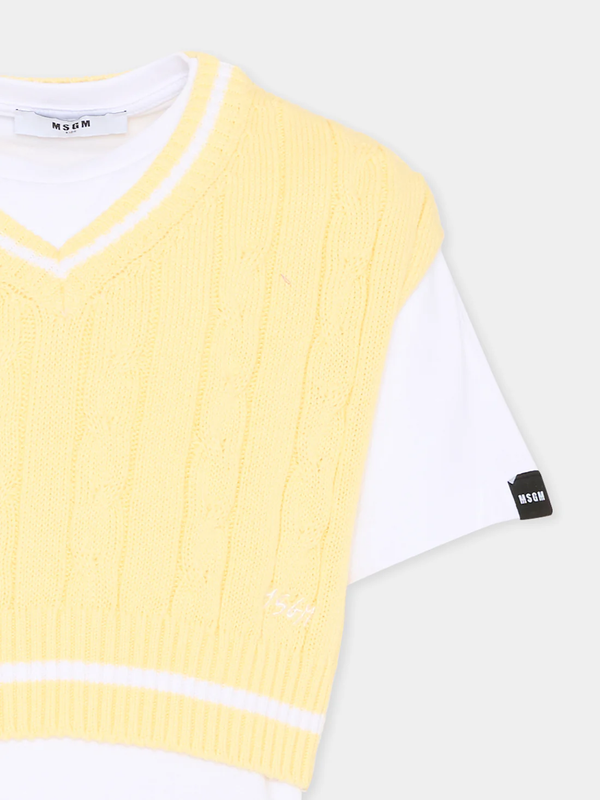 Gilet con t-shirt S6MSJGTH034 /001/79 MSGM KIDS 