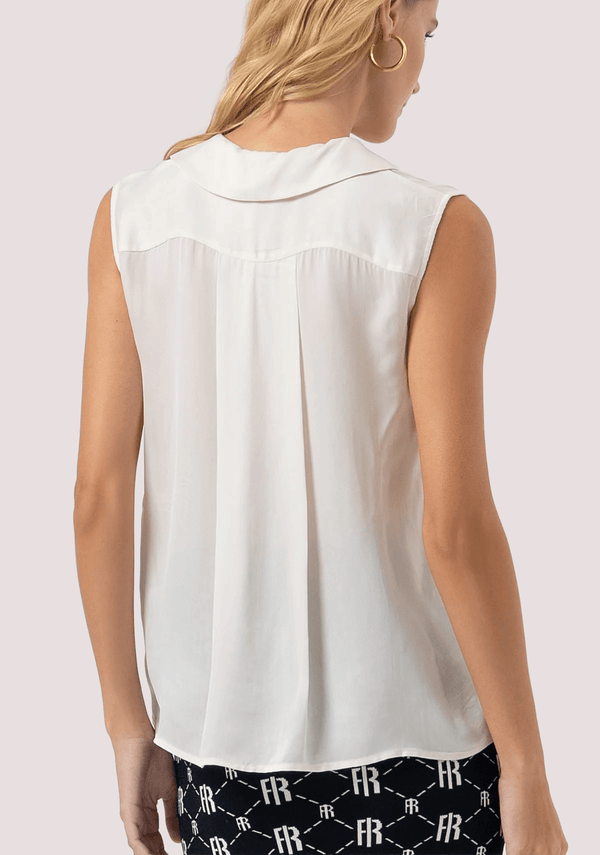 Top senza maniche in tessuto con seta FR25WT2014W80701 /108 FRACOMINA 