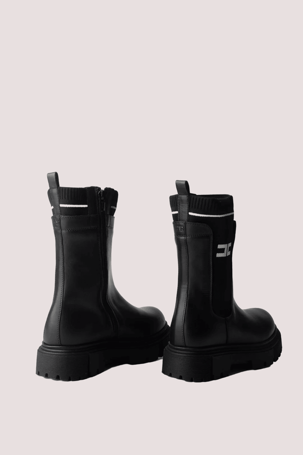 Stivaletti con fascia logata black F4A5 E0424 1316 /930 ELISABETTA FRANCHI La Mia Bambina 