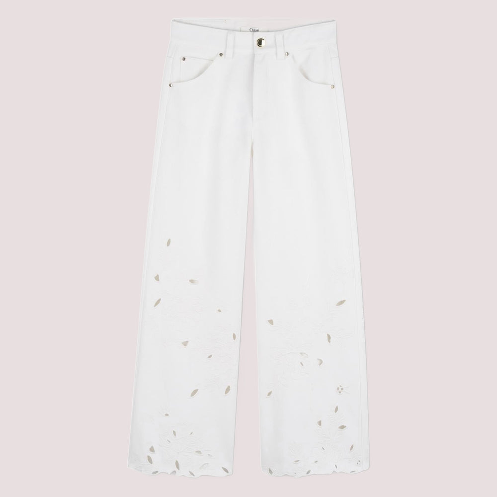 Pantalone con ricami floreale C20832 /117 CHLOE 