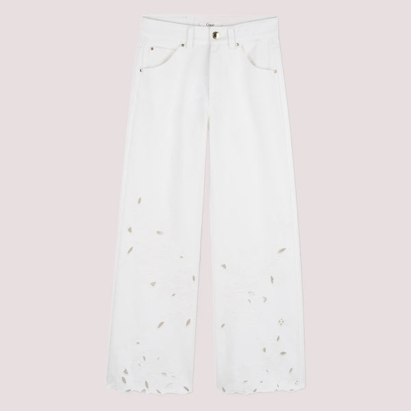 Pantalone con ricami floreale C20832 /117 CHLOE 